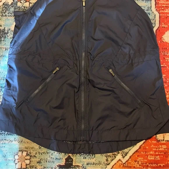 Athleta Hooded Zip Up Vest - Navy - S - Picture 4 of 10